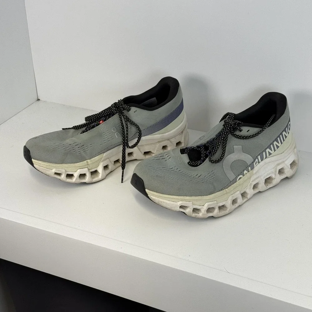 On Running Shoes Womens 10 Gray Cloudmonster CloudTec Athletic Mesh Sneakers